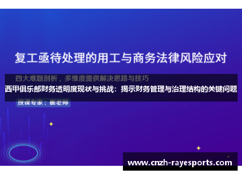 西甲俱乐部财务透明度现状与挑战:揭示财务管理与治理结构的关键问题 西甲俱乐部财务透明度现状与挑战:揭示财务管理与治理结构的关键问题