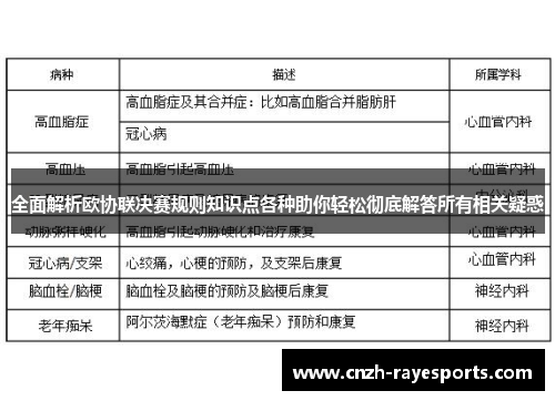 全面解析欧协联决赛规则知识点各种助你轻松彻底解答所有相关疑惑 全面解析欧协联决赛规则知识点各种助你轻松彻底解答所有相关疑惑